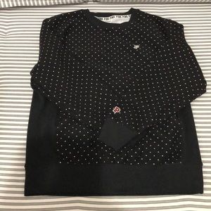 Pink Collegiate Crew Pullover L